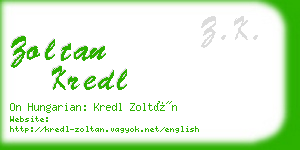 zoltan kredl business card